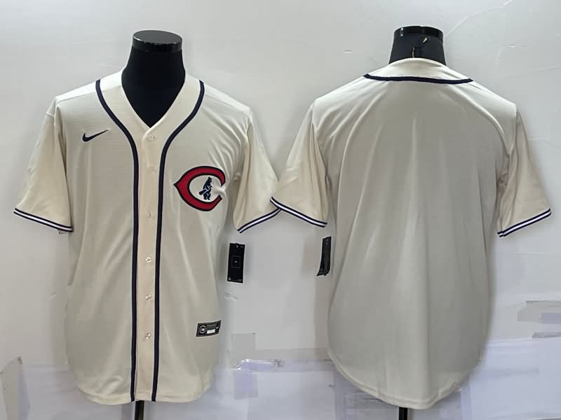 Chicago Cubs Cream Retro MLB Jersey