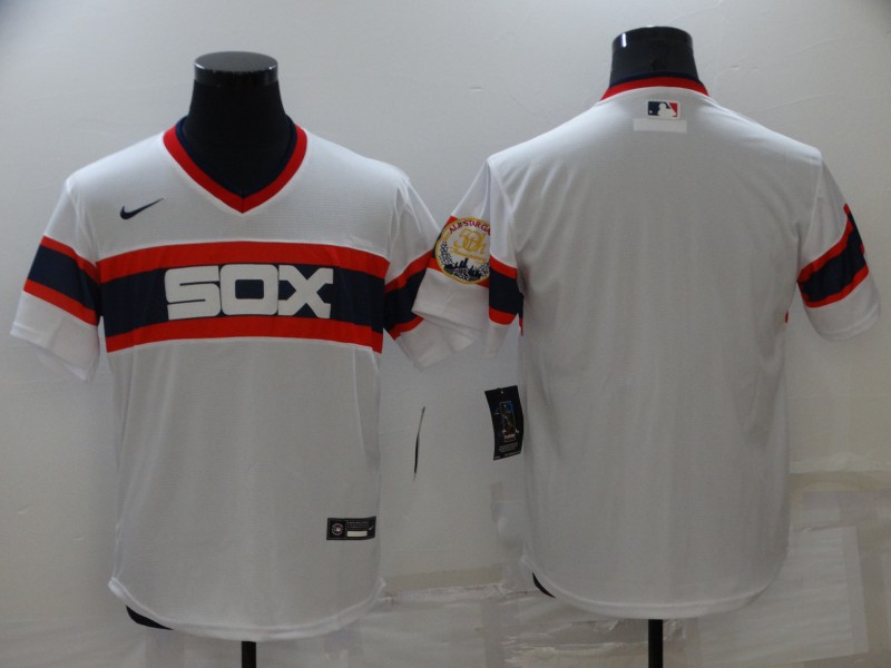 Chicago White Sox Whtie Retro MLB Jersey 02