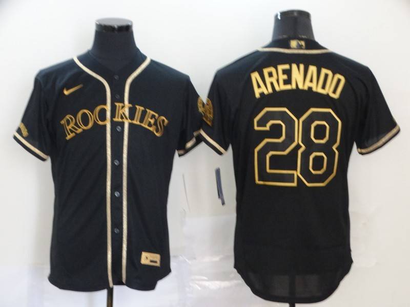 Colorado Rockies Black Gold Elite MLB Jersey