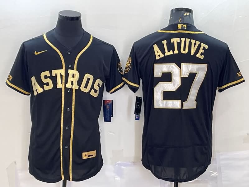 Houston Astros Black Gold Elite MLB Jersey 03