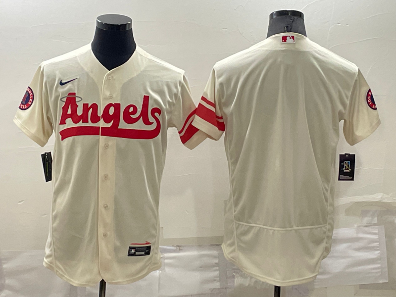 Los Angeles Angels Cream Elite MLB Jersey