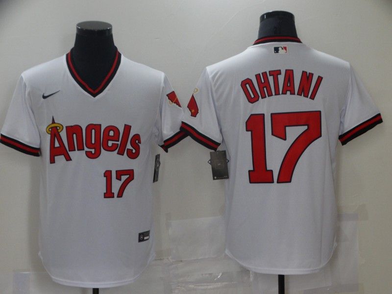 Los Angeles Angels White Retro MLB Jersey
