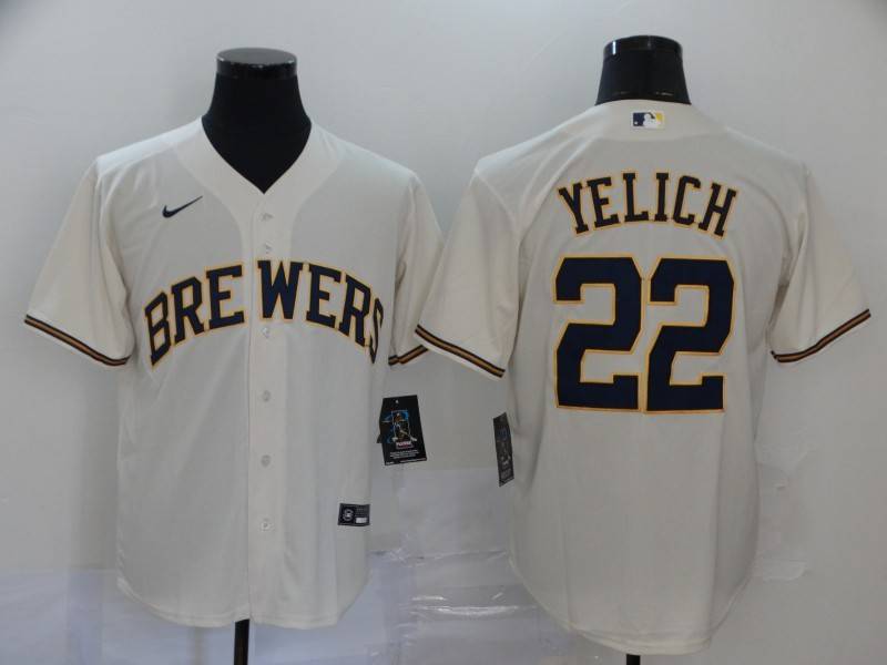 Milwaukee Brewers Cream MLB Jersey