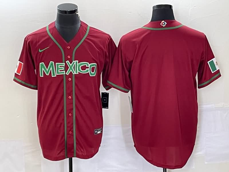 Mexico Red Baseball Jersey 05