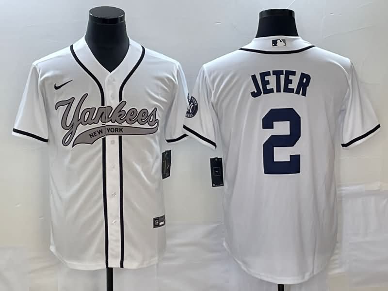 New York Yankees White MLB Jersey 02