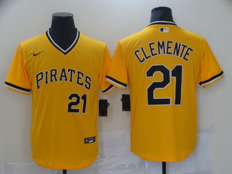 Pittsburgh Pirates Yellow Retro MLB Jersey