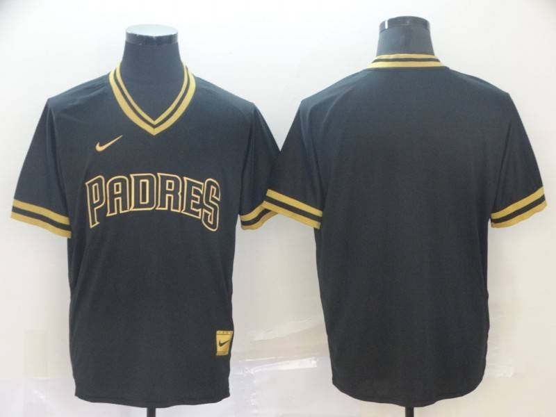 San Diego Padres Black Gold Retro MLB Jersey