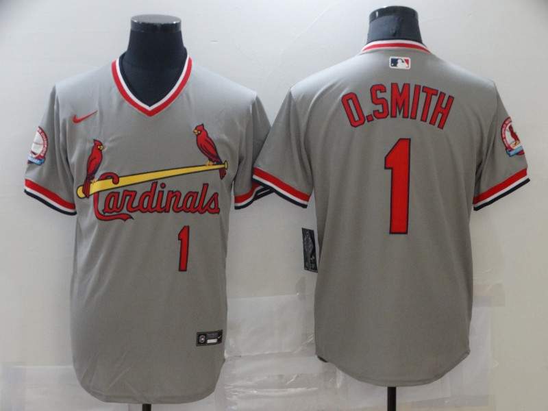 St. Louis Cardinals Grey Retro MLB Jersey