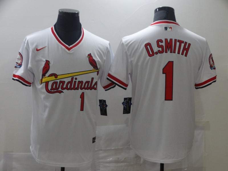 St. Louis Cardinals White Retro MLB Jersey