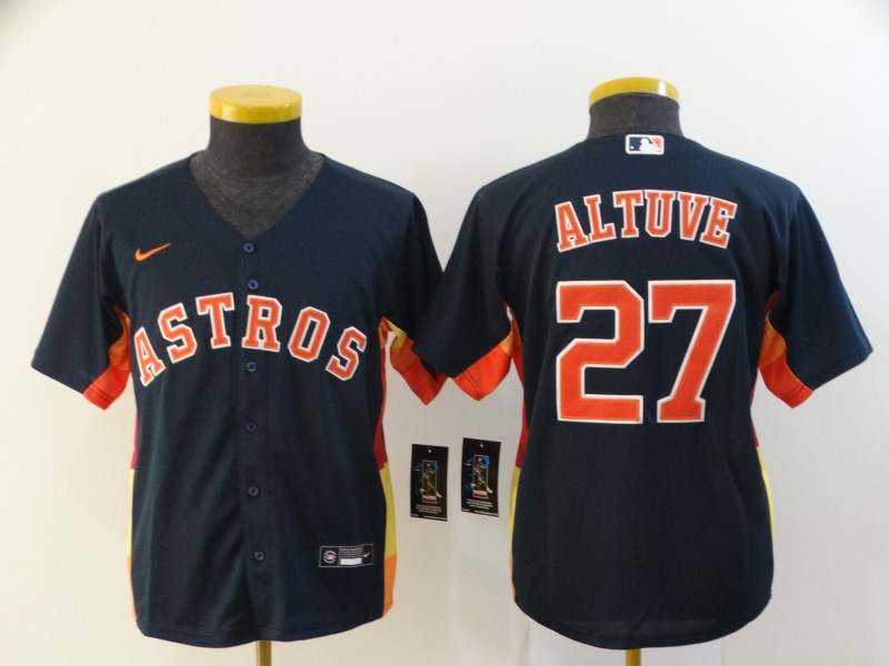 Houston Astros Kids ALTUVE #27 Dark Blue MLB Jersey