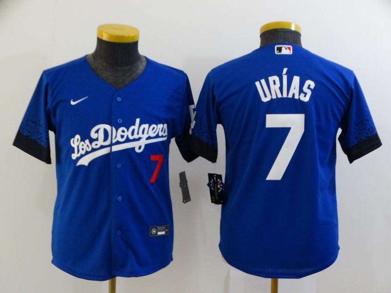 Los Angeles Dodgers Kids URIAS #7 Blue MLB Jersey 02