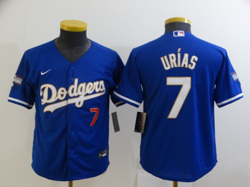 Los Angeles Dodgers Kids URIAS #7 Blue MLB Jersey 03