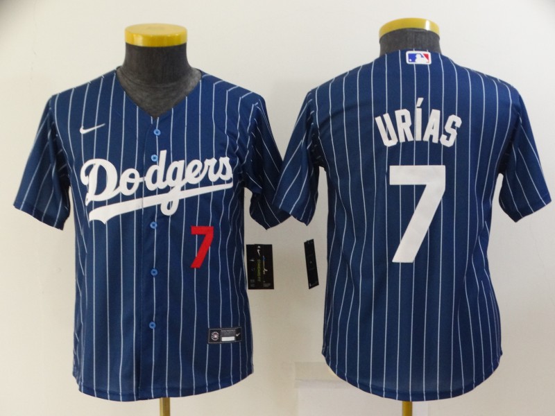 Los Angeles Dodgers Kids URIAS #7 Dark Blue Retro MLB Jersey