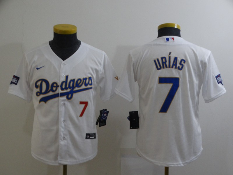 Los Angeles Dodgers Kids URIAS #7 White MLB Jersey