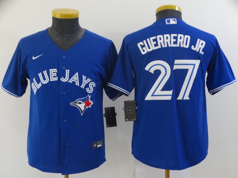 Toronto Blue Jays Kids GUERRERO JR. #27 Blue MLB Jersey