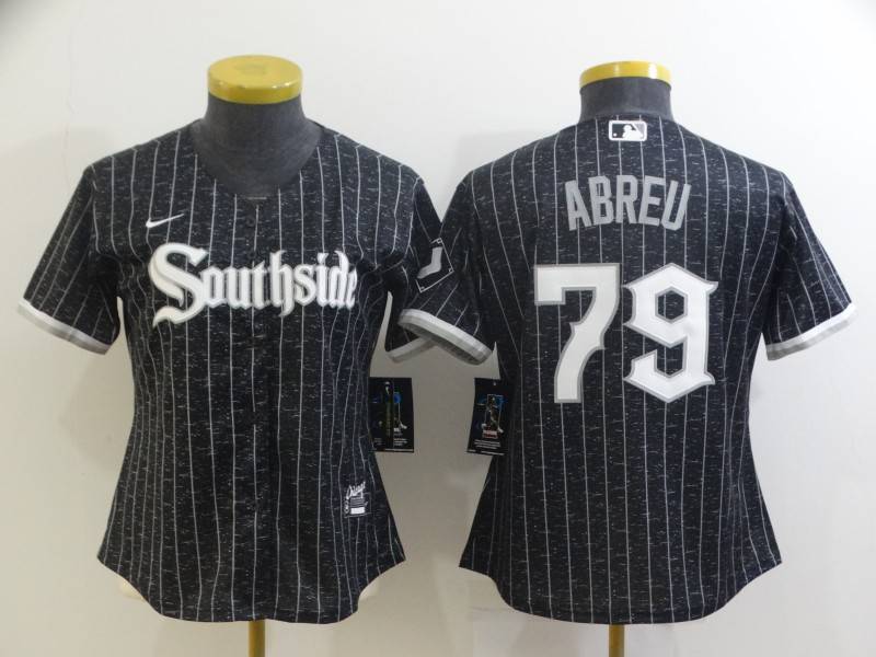 Chicago White Sox ABREU #79 Black Women MLB Jersey