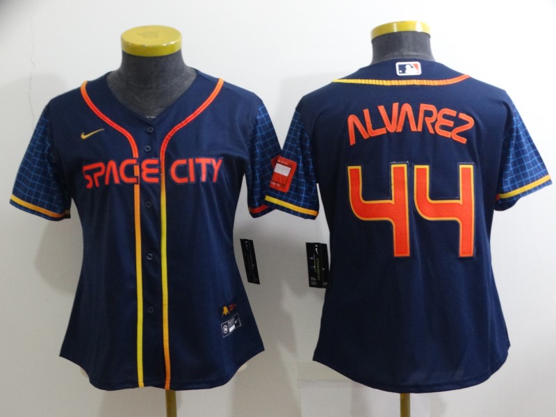 Houston Astros ALVAREZ #44 Dark Blue Women MLB Jersey