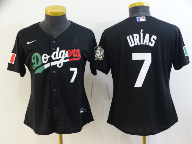 Los Angeles Dodgers URIAS #7 Black Women MLB Jersey 02