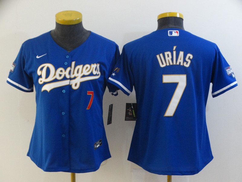 Los Angeles Dodgers URIAS #7 Blue Champion Women MLB Jersey