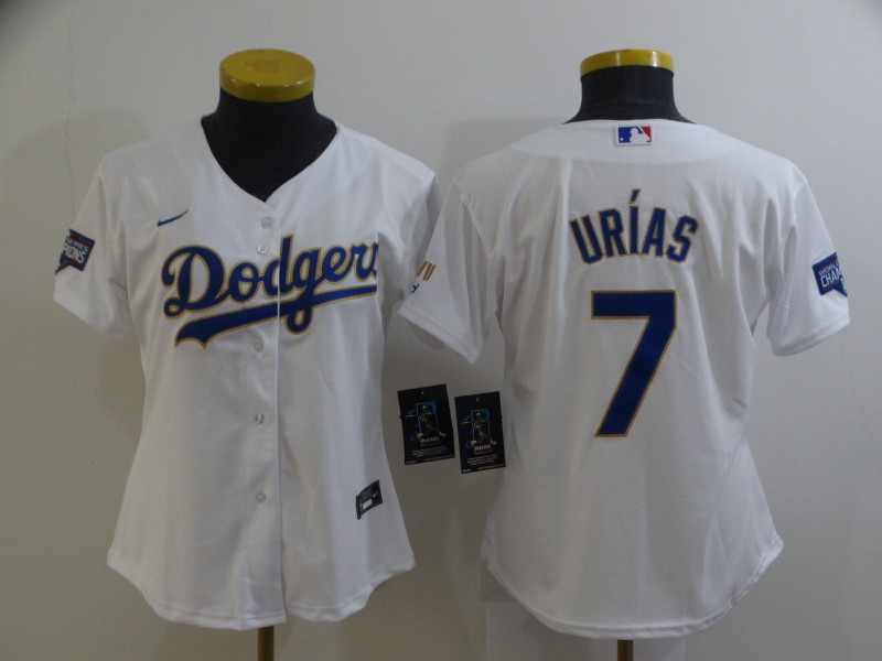 Los Angeles Dodgers URIAS #7 White Champion Women MLB Jersey