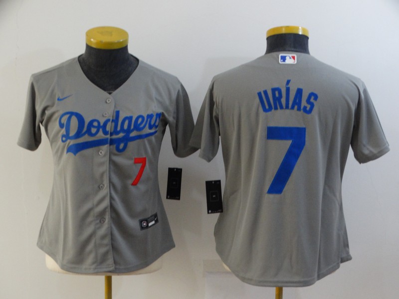 Los Angeles Dodgers URIAS #7 Grey Women MLB Jersey 02