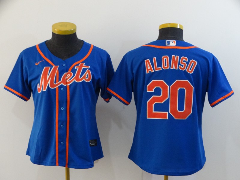 New York Mets ALONSO #20 Blue Women MLB Jersey