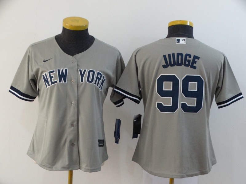 New York Yankees JUDGE #99 Grey Women MLB Jersey
