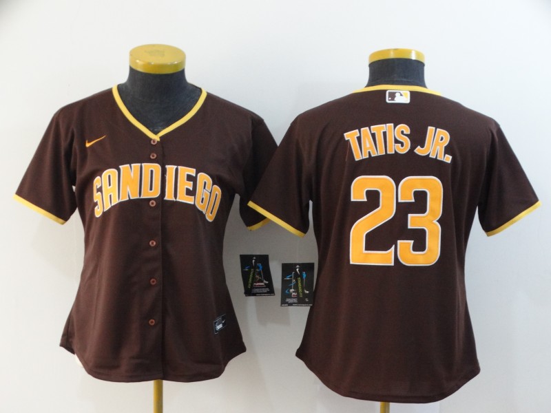 San Diego Padres TATIS JR. #23 Brown Women MLB Jersey