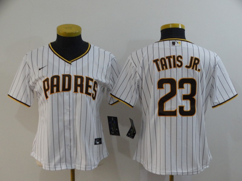 San Diego Padres TATIS JR. #23 White Women MLB Jersey