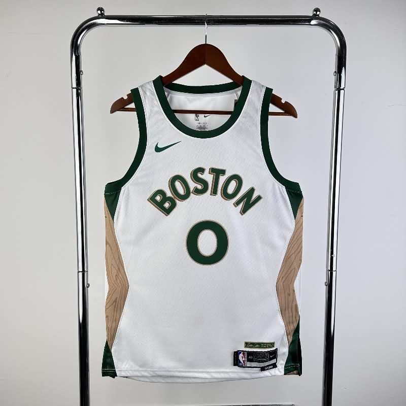 Boston Celtics 23/24 White City Basketball Jersey (Hot Press)