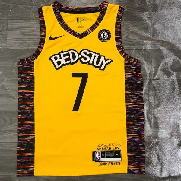 Brooklyn Nets 2020 Yellow City Basketball Jersey (Hot Press)