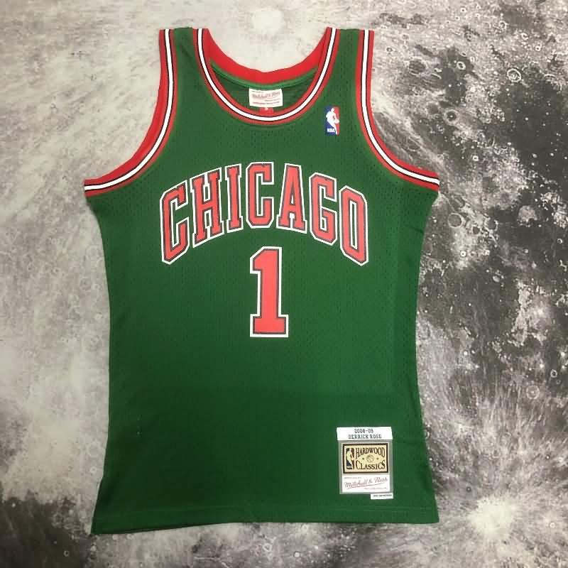 Chicago Bulls 2008/09 Green Classics Basketball Jersey 02 (Hot Press)