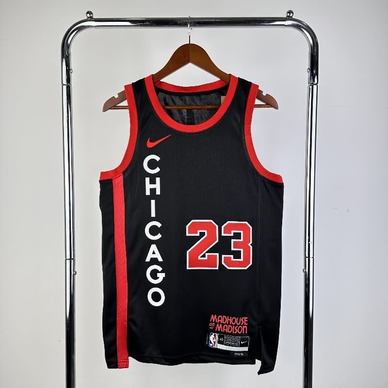Chicago Bulls 23/24 Black City Basketball Jersey (Hot Press)