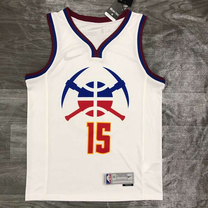 Denver Nuggets 20/21 White Basketball Jersey (Hot Press)