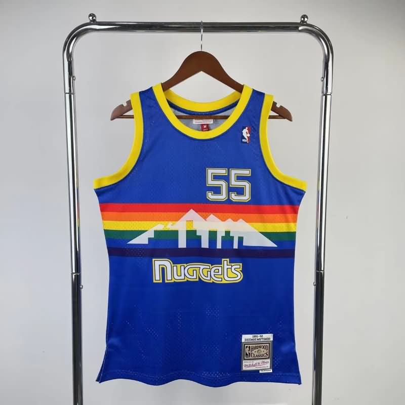 Denver Nuggets 1991/92 Blue Classics Basketball Jersey (Hot Press)