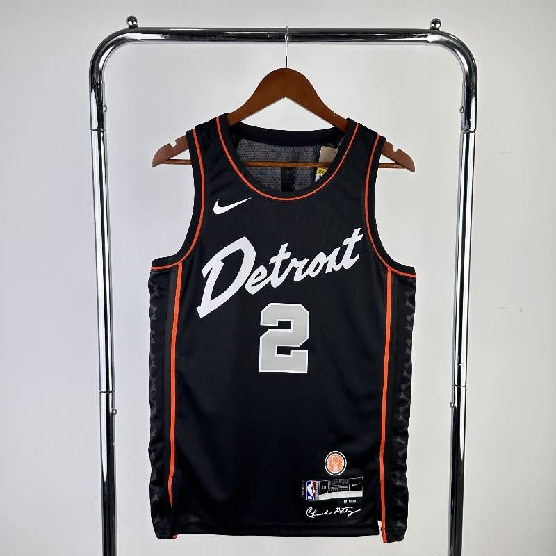 Detroit Pistons 23/24 Black City Basketball Jersey (Hot Press)