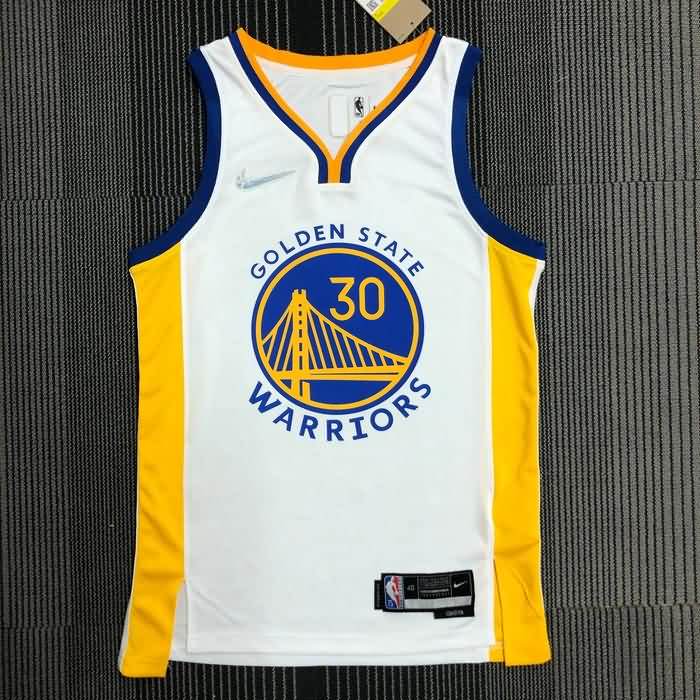 Golden State Warriors 21/22 White Basketball Jersey (Hot Press)