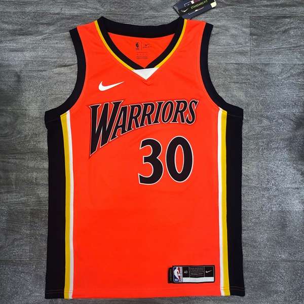 Golden State Warriors Orange Basketball Jersey (Hot Press)