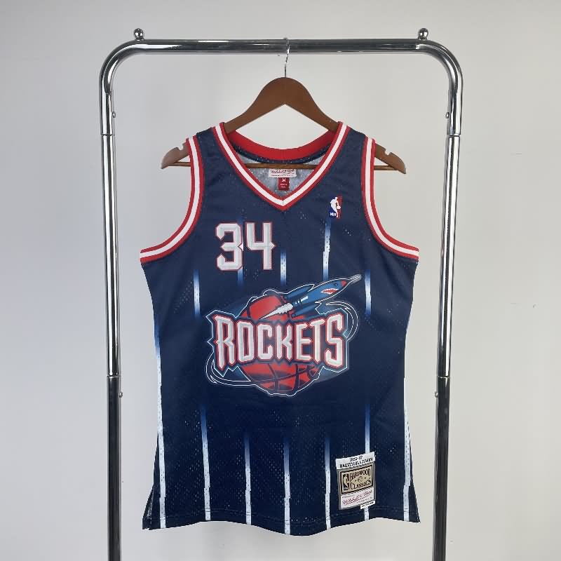 Houston Rockets 1996/97 Dark Blue Classics Basketball Jersey (Hot Press)