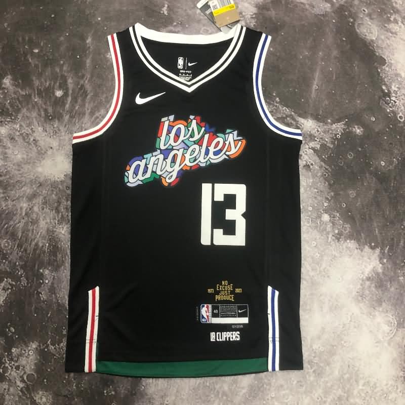 Los Angeles Clippers 22/23 Black City Basketball Jersey (Hot Press)