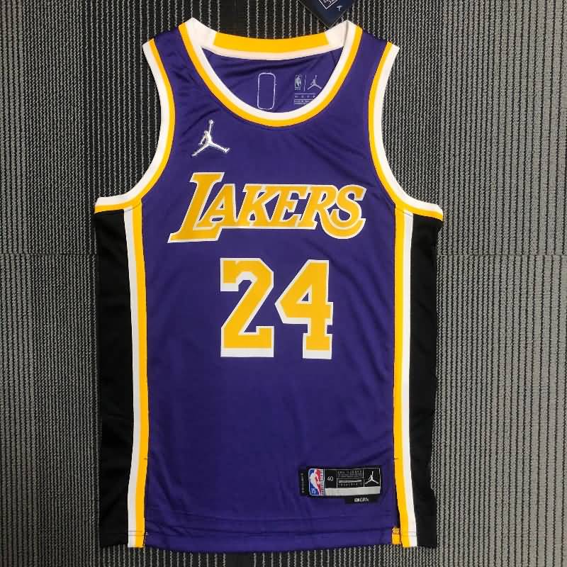 Los Angeles Lakers 21/22 Purple AJ Basketball Jersey (Hot Press)