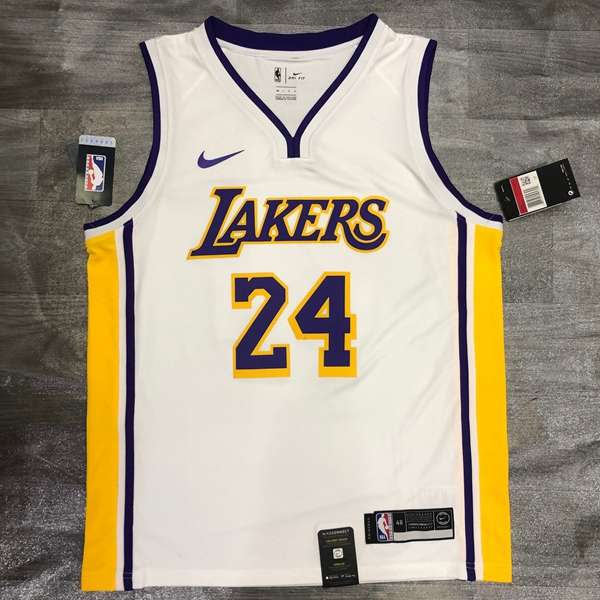 Los Angeles Lakers White Basketball Jersey (Hot Press)