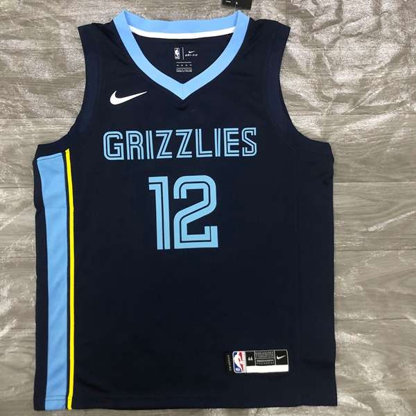 Memphis Grizzlies Dark Blue Basketball Jersey (Hot Press)