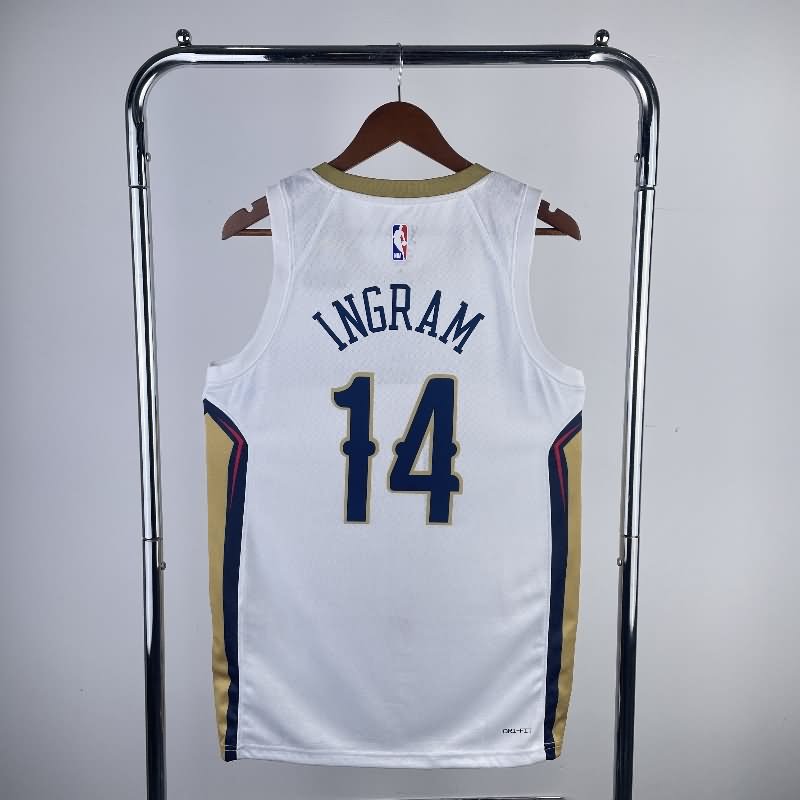 New Orleans Pelicans 22/23 White Basketball Jersey (Hot Press)
