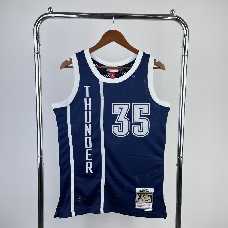 Oklahoma City Thunder 2015/16 Dark Blue Classics Basketball Jersey (Hot Press)