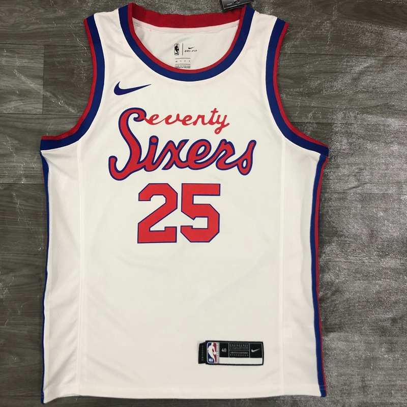 Philadelphia 76ers 20/21 White Classics Basketball Jersey (Hot Press)