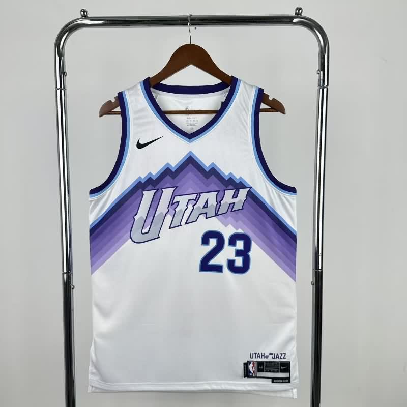 Utah Jazz 25/26 White Basketball Jersey (Hot Press)