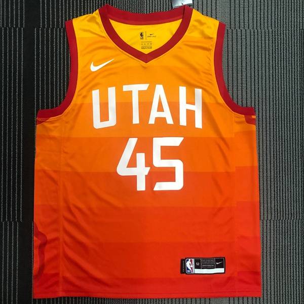 Utah Jazz Orange Basketball Jersey (Hot Press)