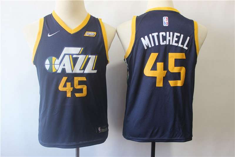 Young Utah Jazz MITCHELL #45 Dark Blue Basketball Jersey (Stitched)