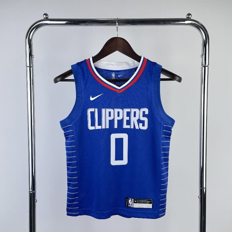 Los Angeles Clippers 22/23 Blue Youth NBA Jersey (Hot Press)